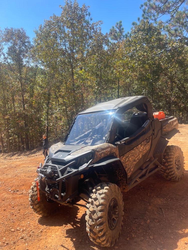 2.5" Single Slip-on Exhaust 2021-2022 CAN-AM Commander 1000R/ Maverick Sport 1000R, Center Exit, Performance Series, T304 SS - Customer Photo From GREG MARKS