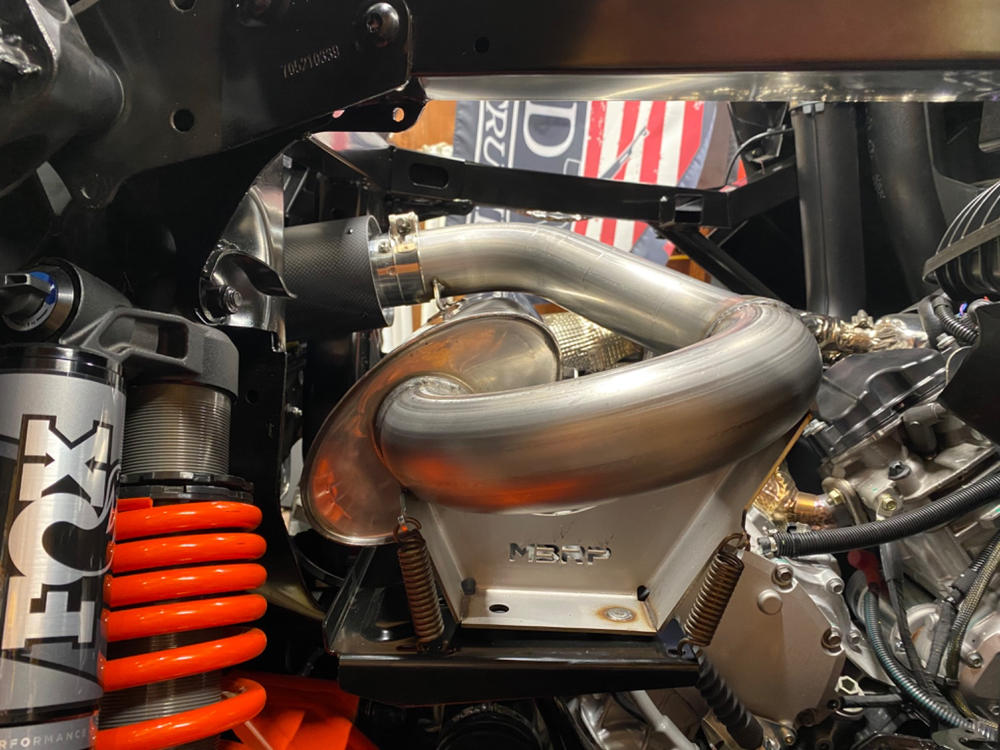 2.5" Single Slip-on Exhaust 2021-2023 CAN-AM Commander 1000R/ Maverick Sport 1000R, Center Exit, Performance Series, T304 SS - Customer Photo From Kerry Brobst