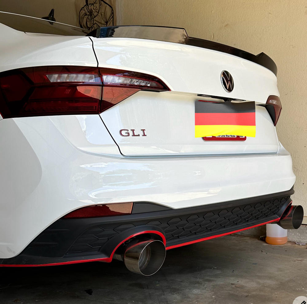 3" Cat-Back, 2022-2024 Volkswagen Jetta GLI 2.0 TSI, T304 Stainless Steel, 2.5" Dual Split Rear - Customer Photo From Josh
