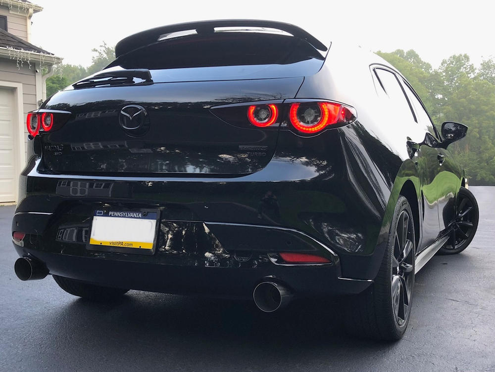 2.5" Axle-Back, 2019-2023 Mazda 3 Hatchback FWD/AWD, 2.5/2.5T, Dual Rear Exit, T304 Stainless Steel - Customer Photo From John Murdolo