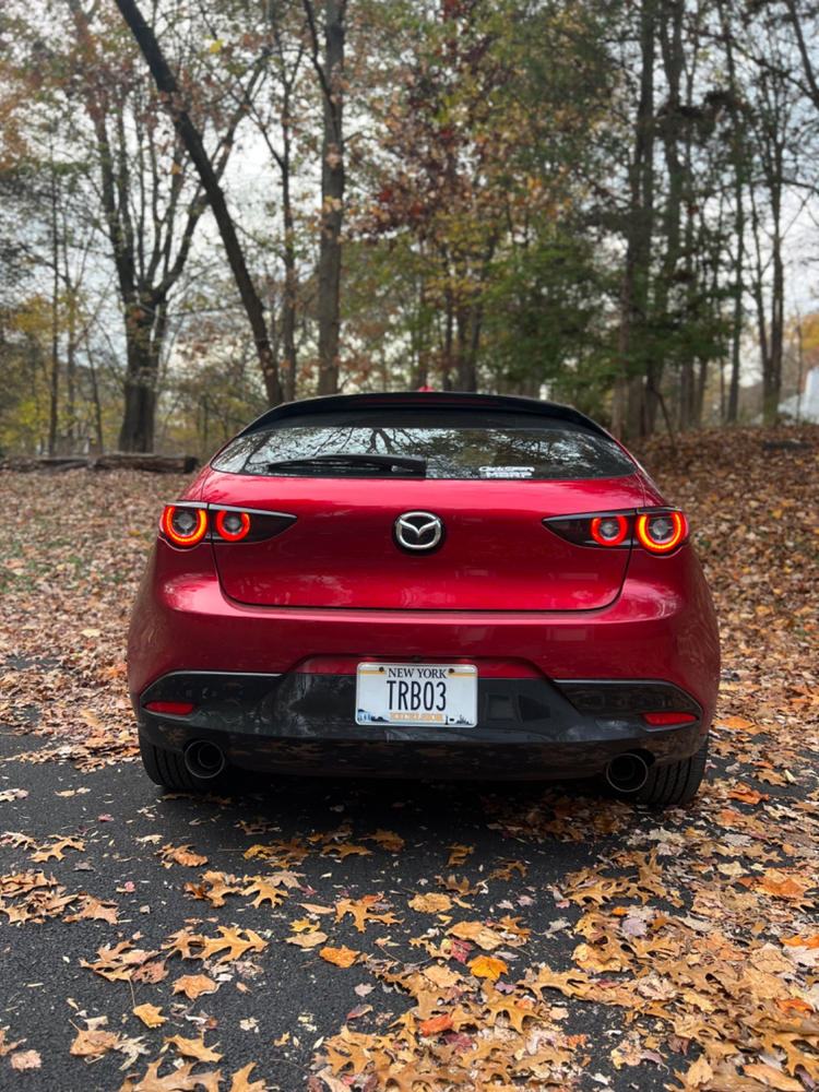 2.5" Axle-Back, 2019-2023 Mazda 3 Hatchback FWD/AWD, 2.5/2.5T, Dual Rear Exit, T304 Stainless Steel - Customer Photo From ANTHONY SMITH