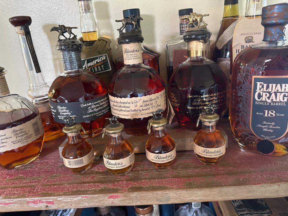Buy Blanton's Miniature Bourbon 50ml Shot | Blanton's - Wooden