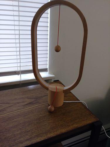 wood magnetic table lamp