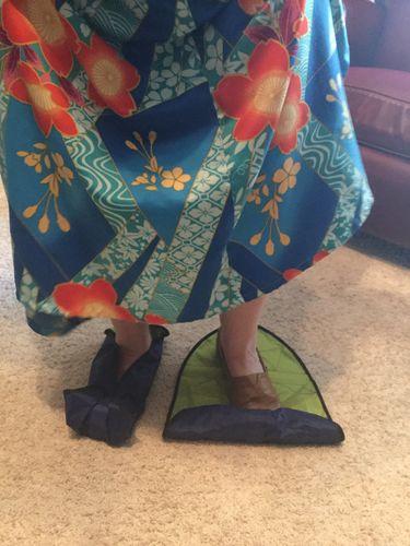 reusable shoe covers snap on