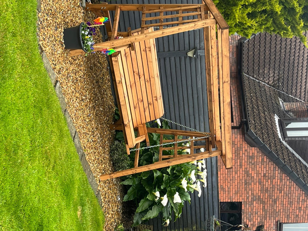 Charles Taylor Wooden Garden Furniture Three Seat Swing Cover - Customer Photo From Ann Redpath