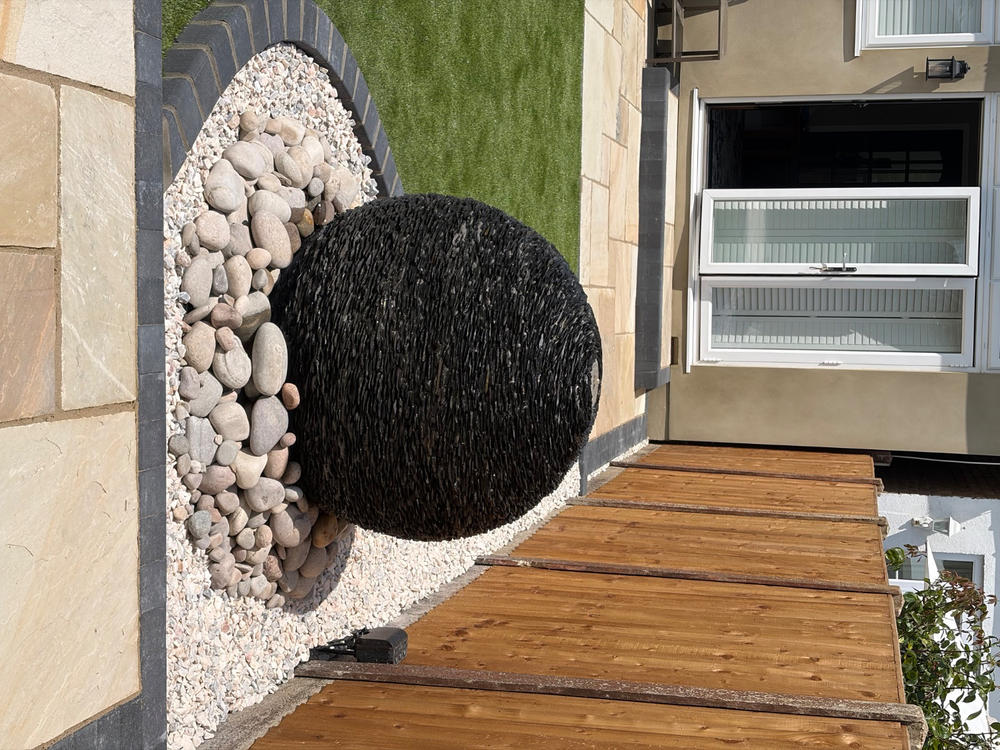 Slate Ball Water Feature with Complete Kit (Sizes 400mm up to 900mm) - Customer Photo From Jean Lloyd