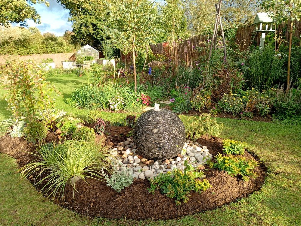 Slate Ball Water Feature with Complete Kit (Sizes 400mm up to 900mm) - Customer Photo From Pamela Finch