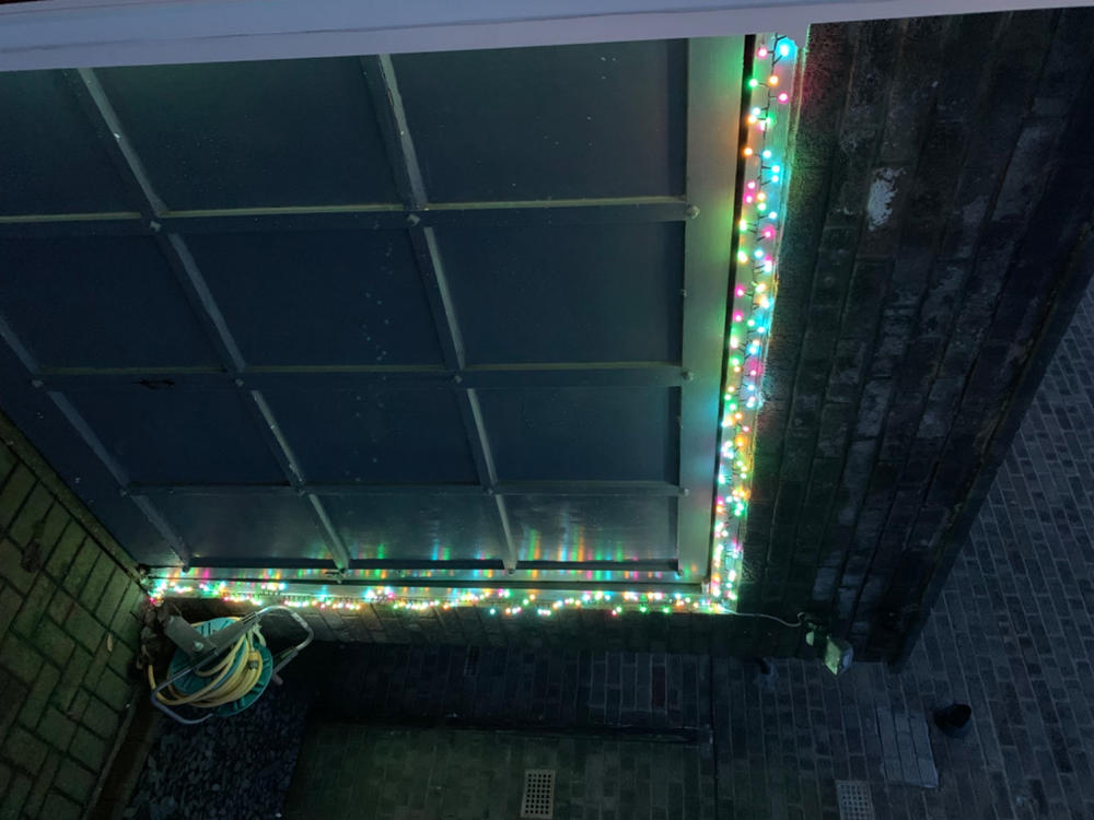 LED Cherry Lights 8 Function Twinkle Effect  Black, Soft Multi 500 Lights - Customer Photo From Anonymous