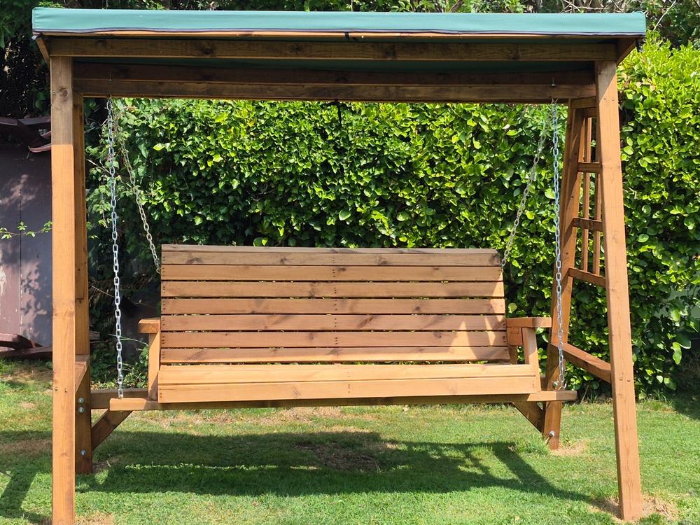 Charles Taylor Dorset Three Seater Swing Green - Customer Photo From Orla Quinn