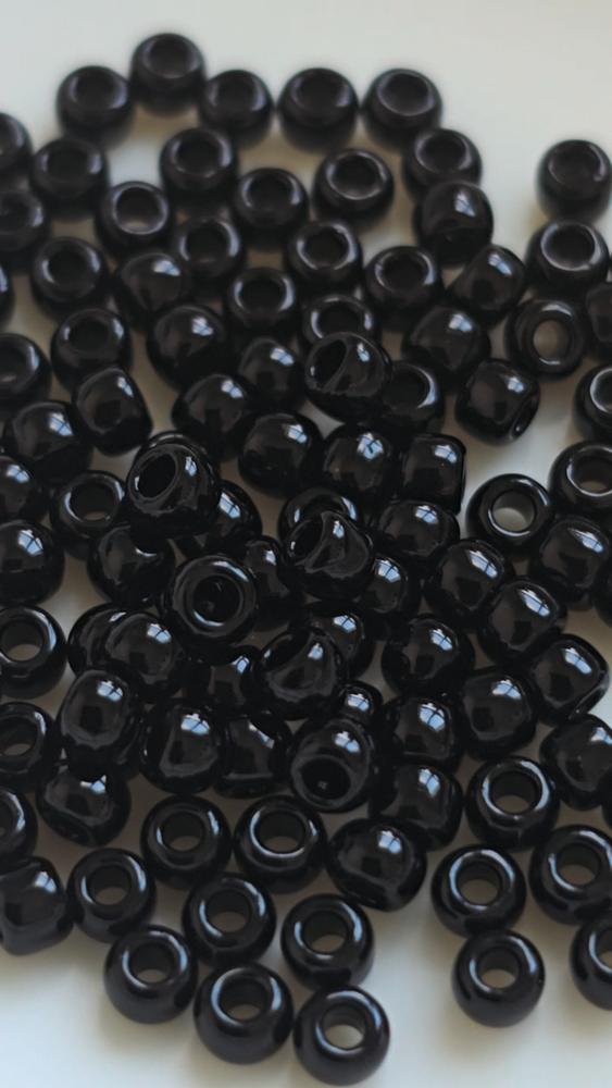 TOHO Bead Round 8/0 Opaque Shiny Jet Black, 2.5-Inch Tube