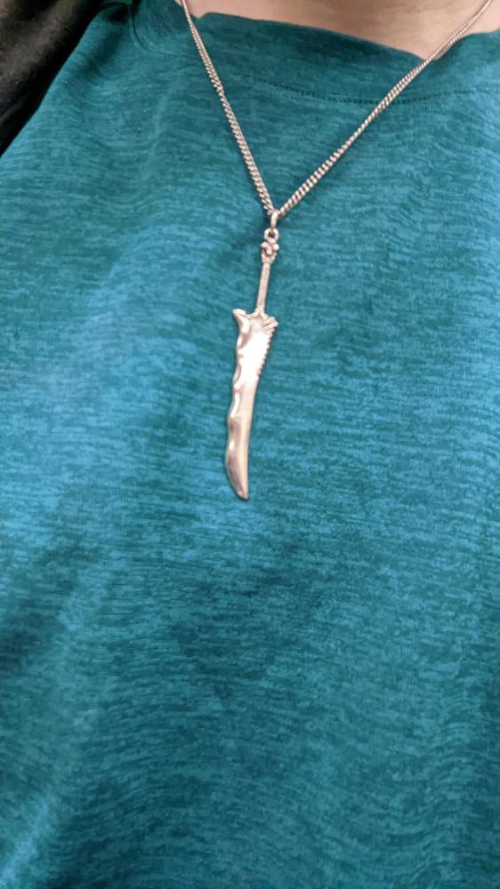 Mayalaran Shardblade Pendant - Customer Photo From Chris P.