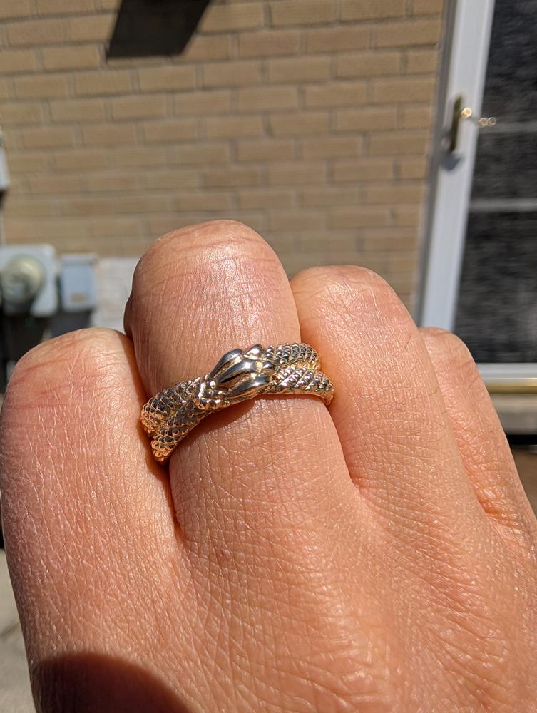 Gold Legacy Aes Sedai Great Serpent Ring™ - Customer Photo From Amber 
