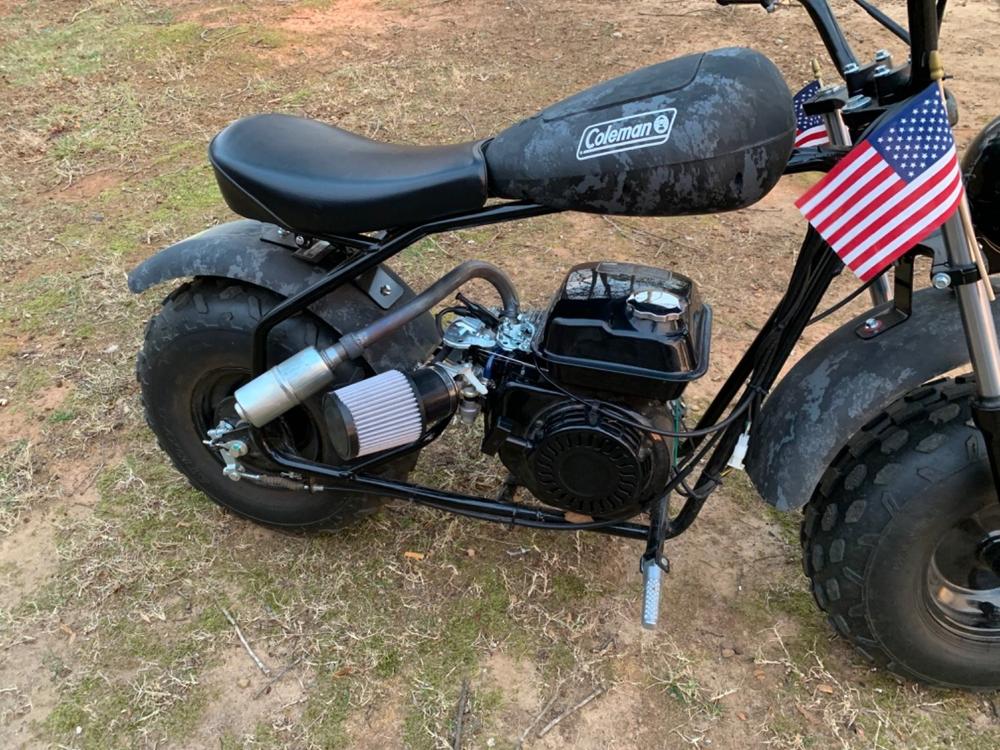 coleman ct200u-ex 196cc extreme mini bike aftermarket JMCHstore Performance Long Exhuast Pipe Muffler for BT200X CT200U EX KT196 196 Go Kart Predator 212 224 Honda GX160 Clone Engine Baja Warrior MB200 Parts (Silver) : Automotive Dont forget to add some gaskets Coleman Ct200u Ex Mini Bike
