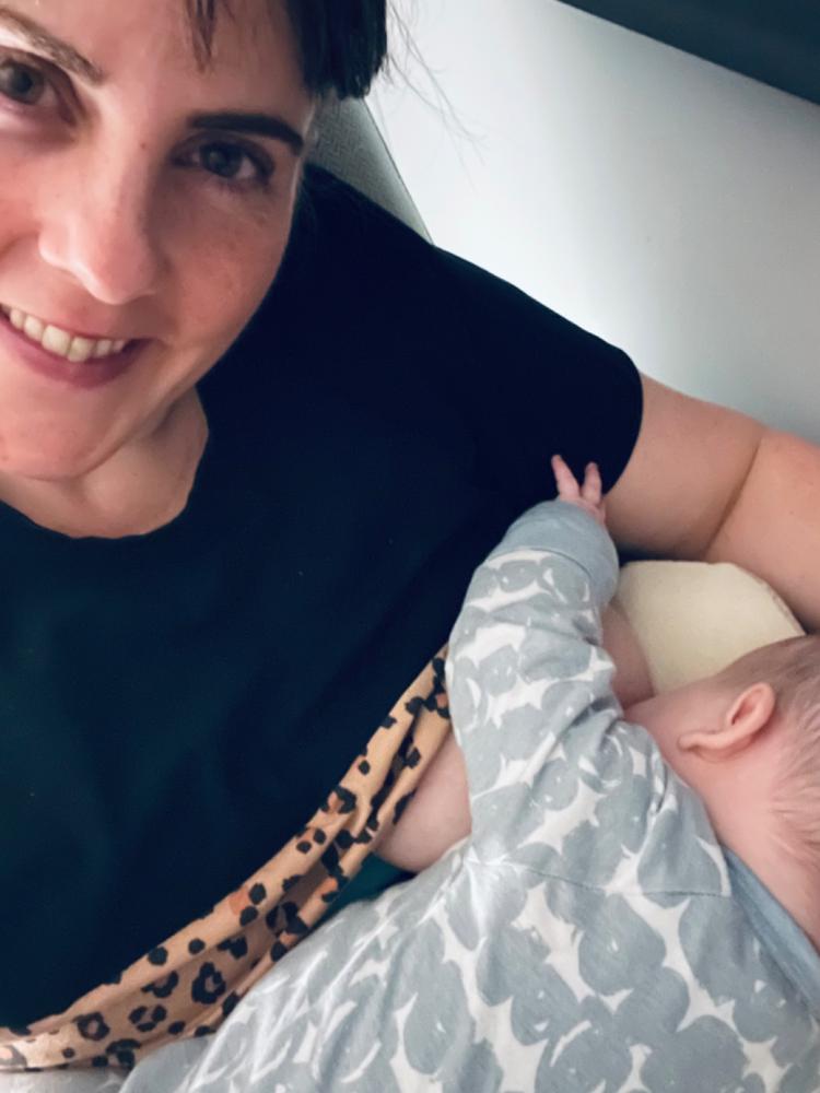 Leopard Breastfeeding Tee - Black - Customer Photo From Erin Hill