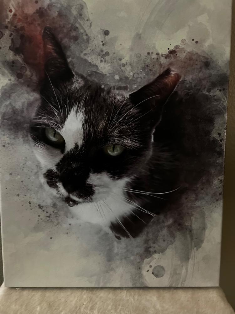 Pet Watercolor Painting Portrait - Customer Photo From Brandon Harris