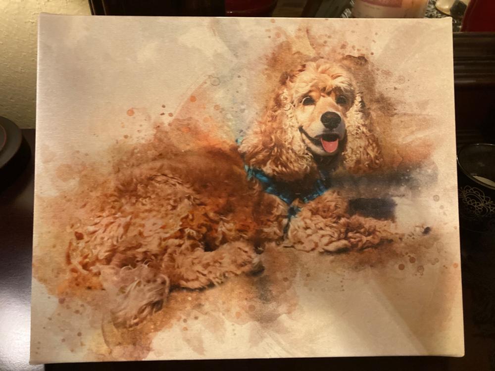 Pet Watercolor Painting Portrait - Customer Photo From Jennifer Seay