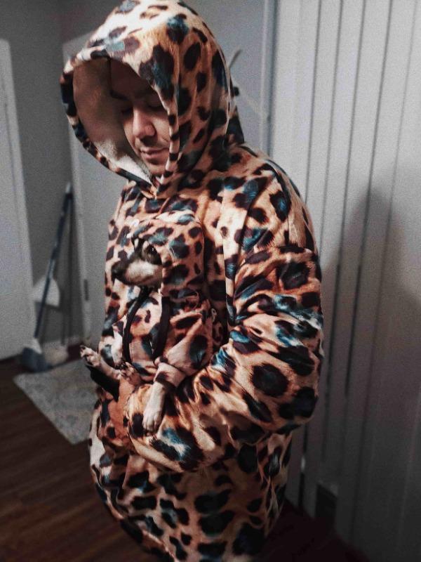 Fashion Dog Zip-Up Hoodie - AOP - Customer Photo From Brandon 