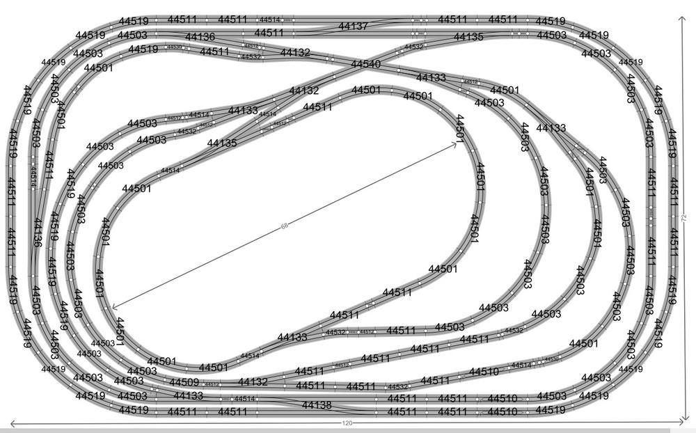 Bachmann HO 44519 NS EZ Track 26