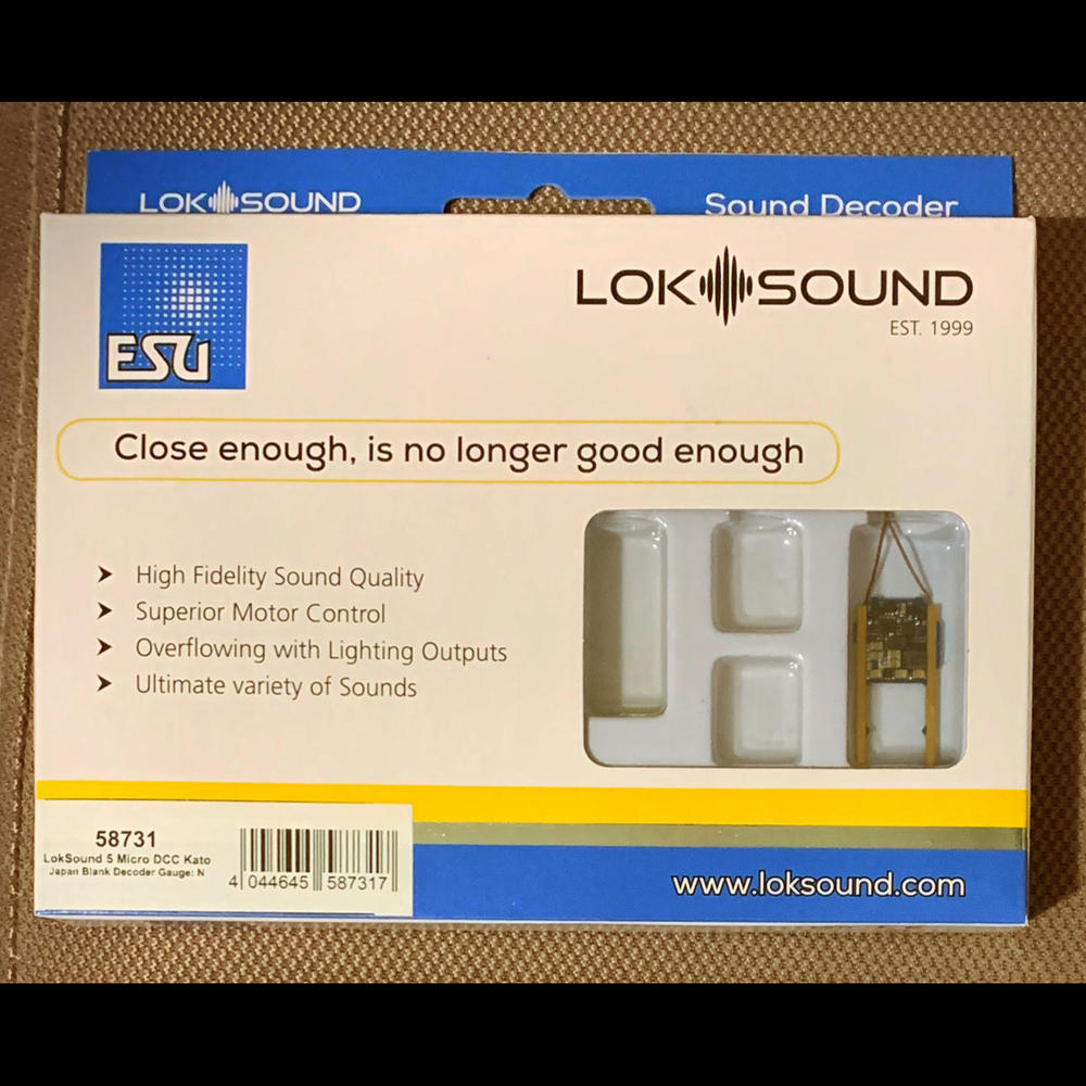 ESU 58731 ~ New 2023 ~ LokSound V5 ~ Micro DCC Direct Kato Sound