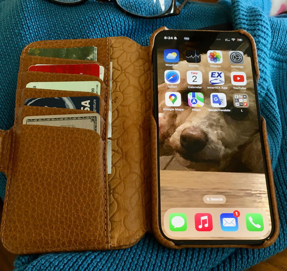 V-Mag Leather Case for iPhone 15 Pro Max - Customer Photo From Michael Martin