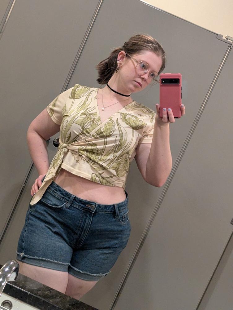 Women's Organic Wrap Crop Top | Tropics
