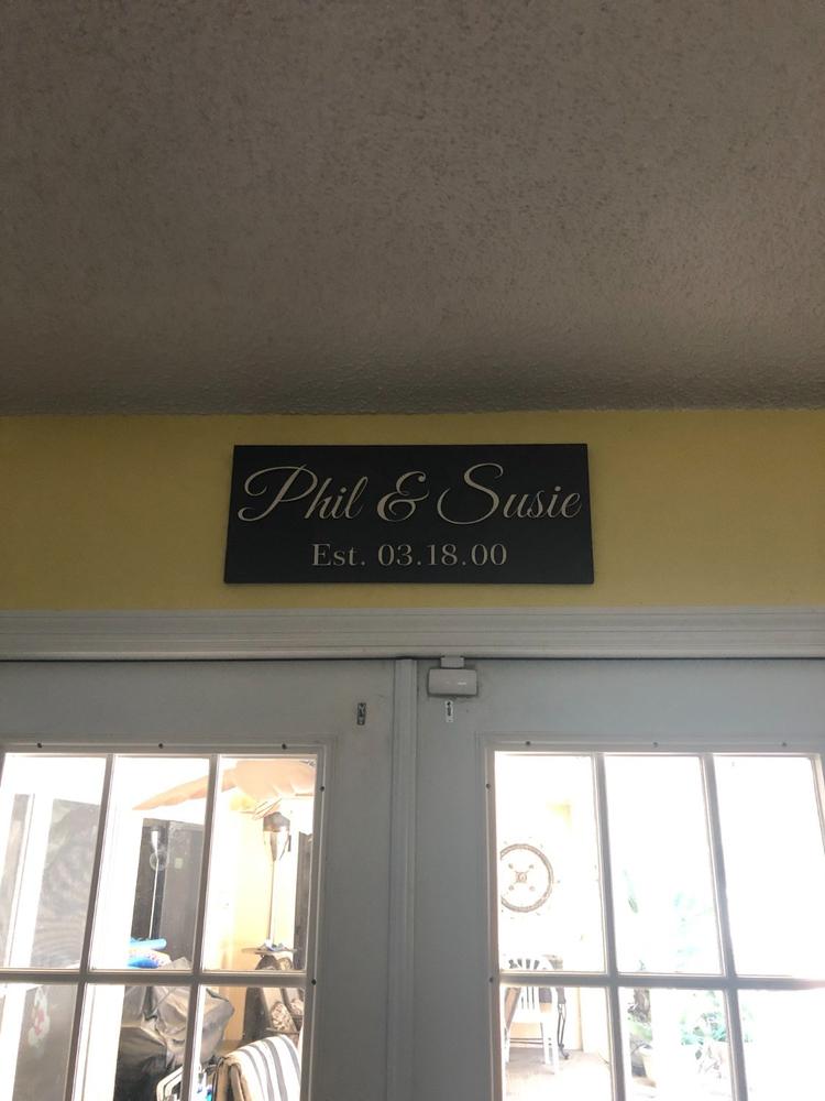 Custom Wood Sign - Customer Photo From Philip Balliett