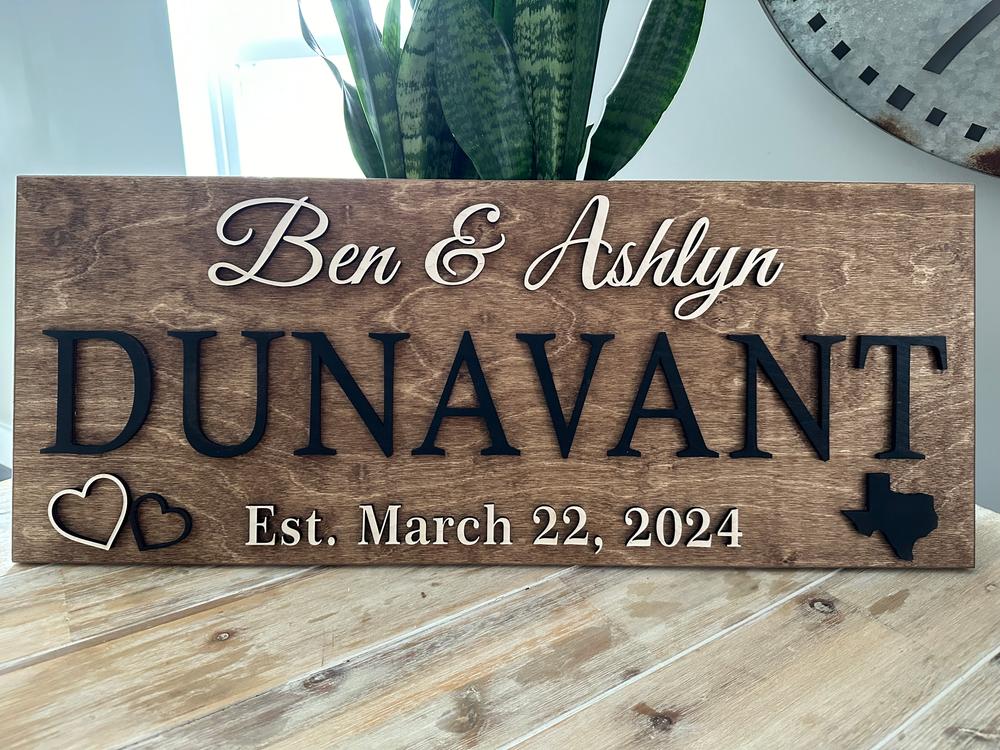 Last Name Sign - Customer Photo From Amy
