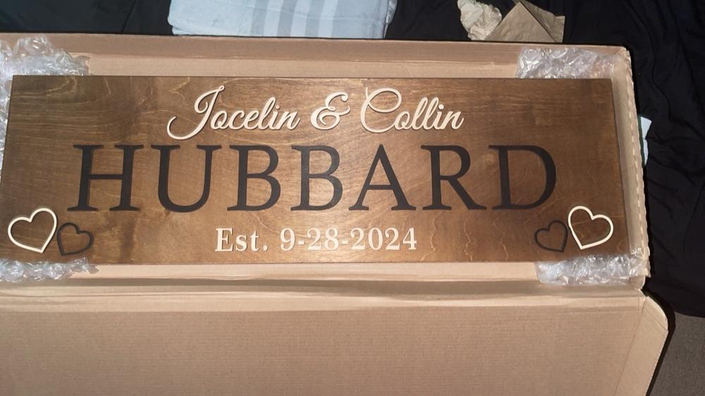 Last Name Sign - Customer Photo From Melissa Richards