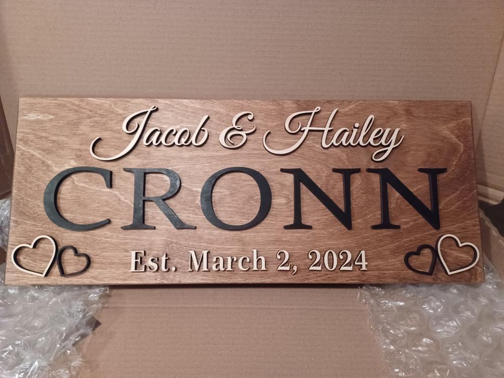 Last Name Sign - Customer Photo From Jennifer Dickens
