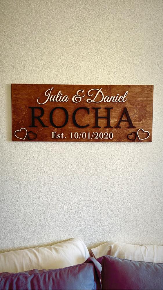 Last Name Sign - Customer Photo From Daniel 