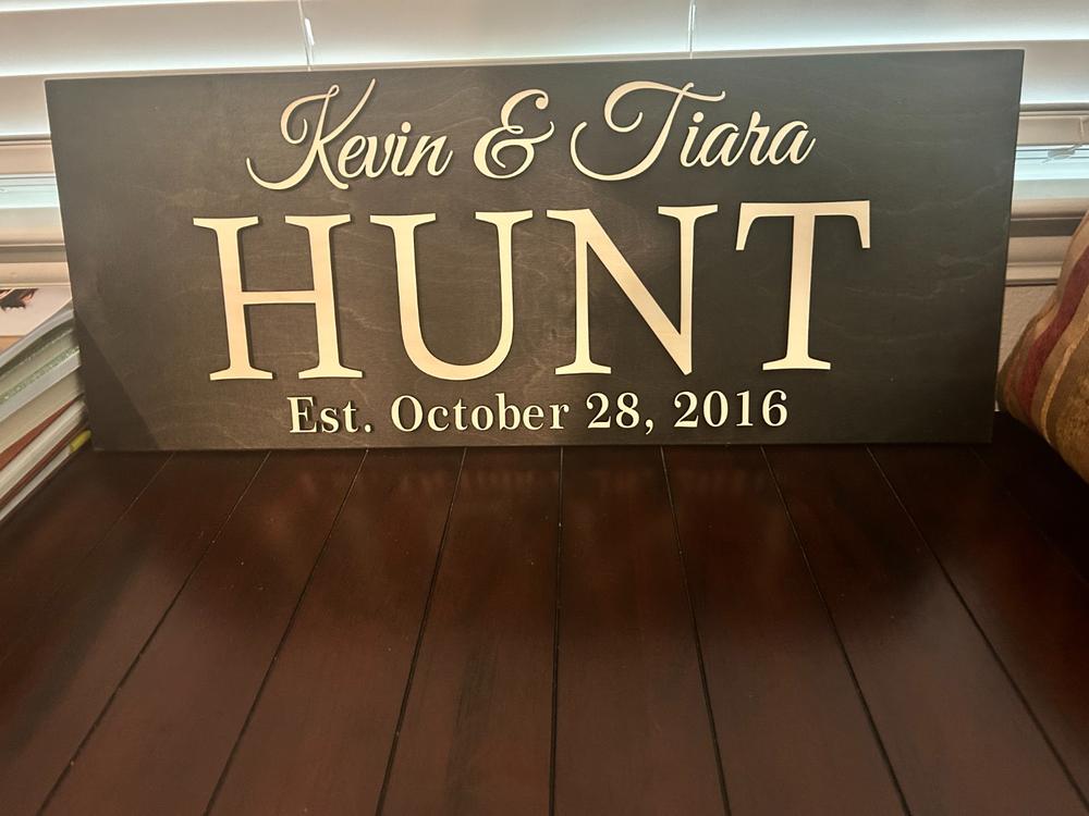 Family Name Sign - Customer Photo From Patrice Wynn
