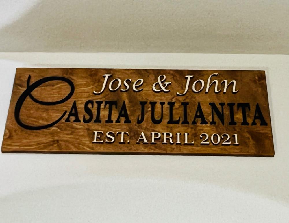 Custom Last Name Sign - Customer Photo From Jose Cavazos