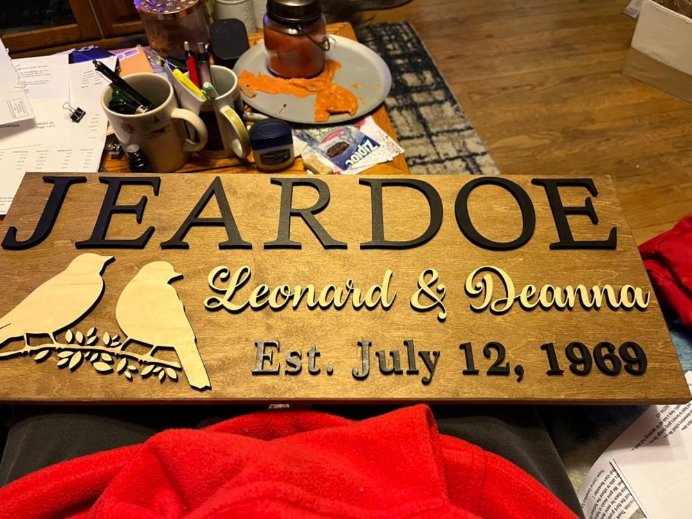 Wood Cabin Sign - Customer Photo From Anonymous