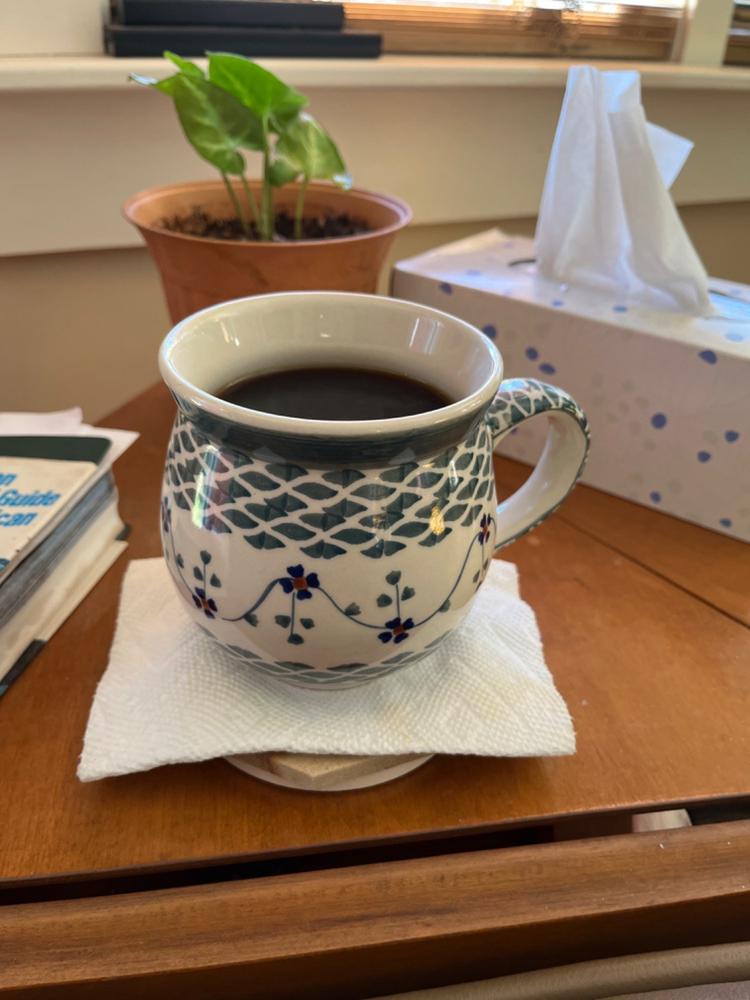 Large Belly Mug (Woven Pansies) | K068T-RV - Customer Photo From Anonymous