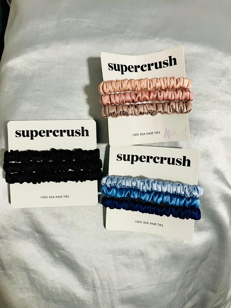 Silk Hair Ties | Black - Customer Photo From Alexis Wilkinson
