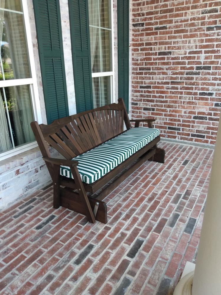 A&L Furniture Co. Fanback Red Cedar Porch Glider - Customer Photo From B.Morrell