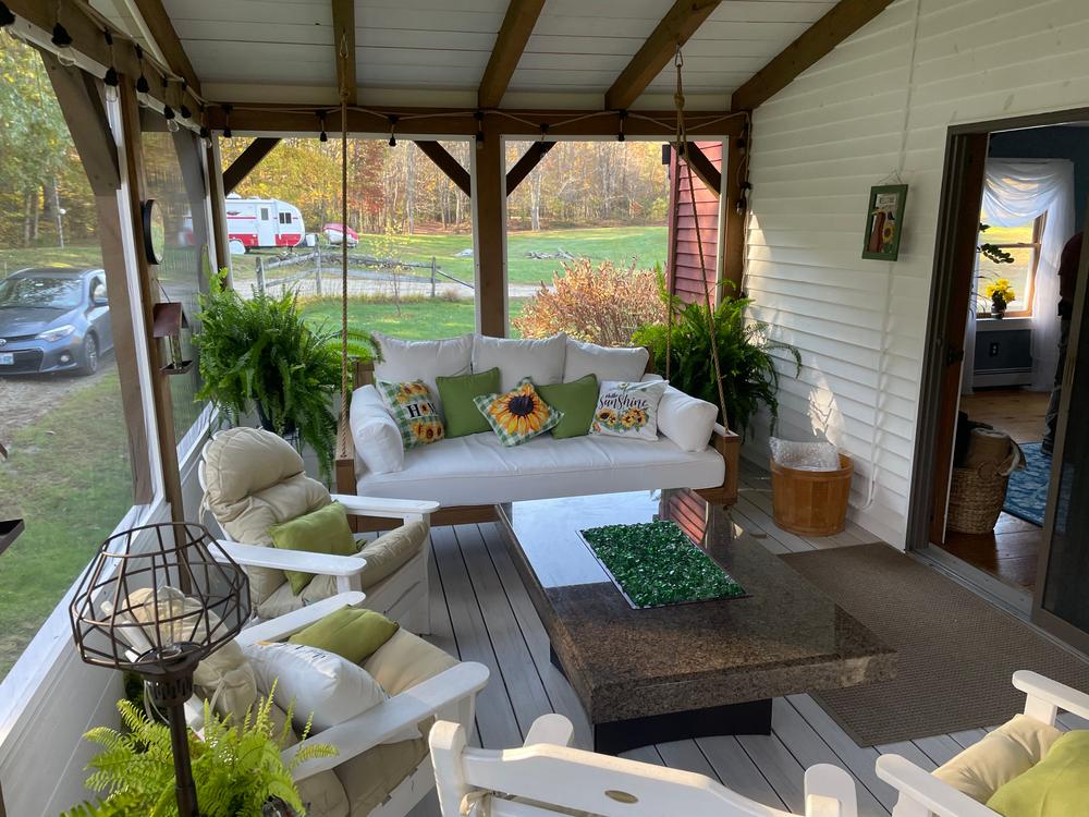 Breezy Acres Malvern Porch Swing Bed - Customer Photo From Kimberly Lefebvre