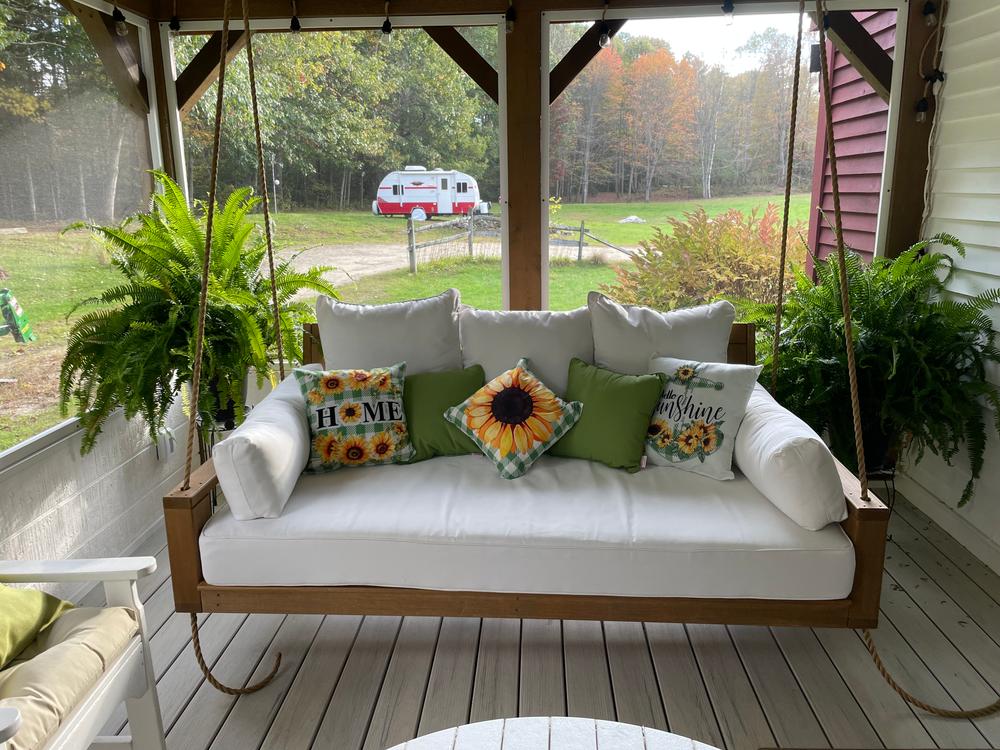 Breezy Acres Malvern Porch Swing Bed - Customer Photo From Kimberly Lefebvre