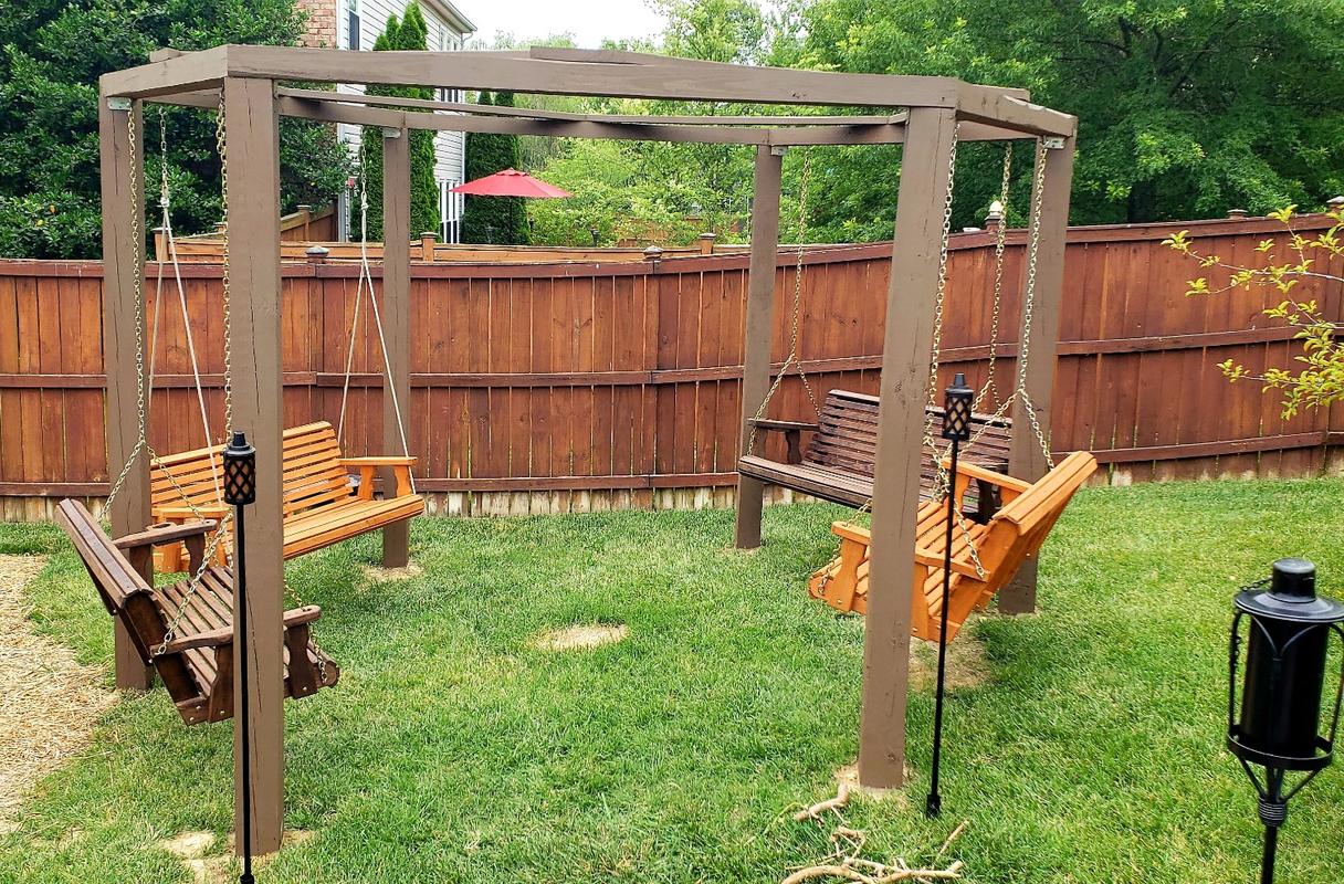 Porchgate Amish Heavy Duty 700 Lb Rollback Console Swing