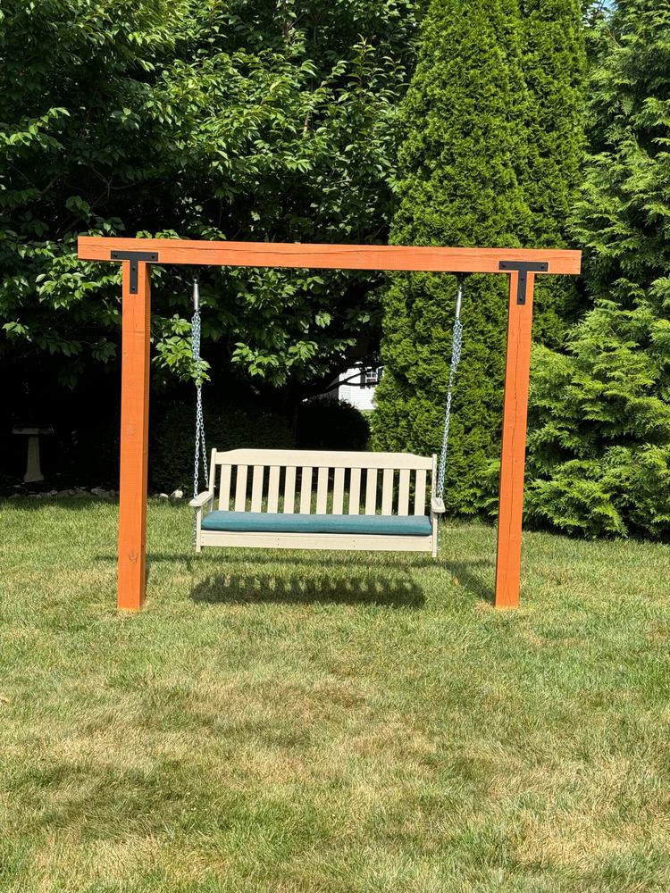 Breezy Acres DIY Swing Stand Bracket Kit (No Wood) - Customer Photo From Mary Lane