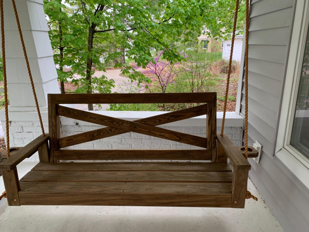 Porchgate Amish Heavy Duty 700 Lb Boardwalk Porch Swing Wood ...