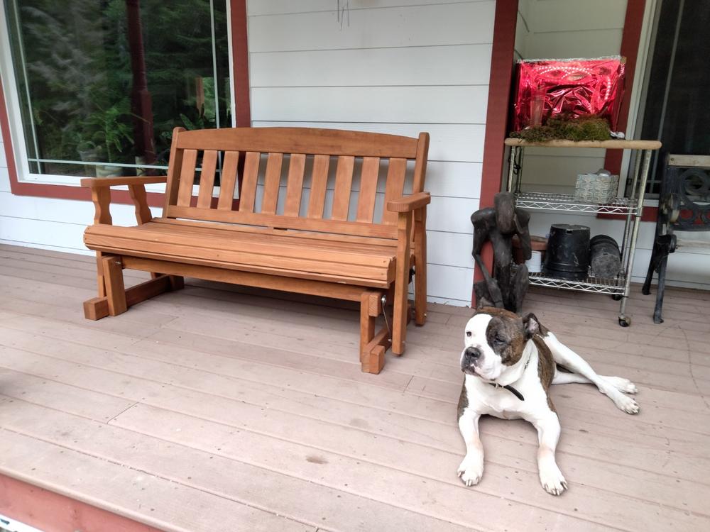 Centerville Amish Heavy Duty 800 Lb Mission Treated Porch Glider - Customer Photo From Karl Horne