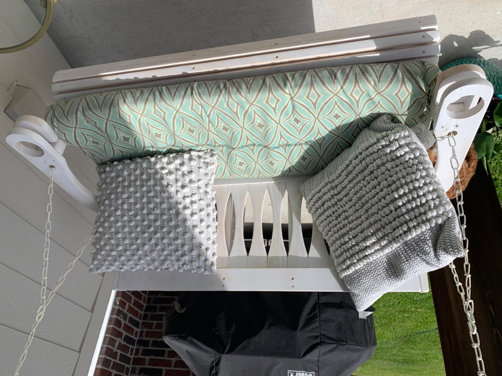 LA Swings Hourglass Porch Swing - Customer Photo From Sarah Cradeur