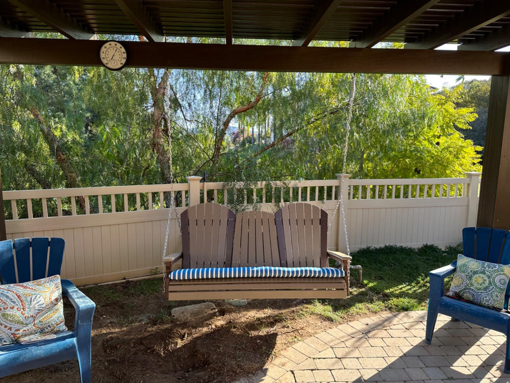LuxCraft Adirondack Console 5ft. Recycled Plastic Porch Swing - Customer Photo From Jim Stewart