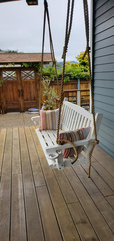 SimplyPoly Amish Made Mission Recycled Plastic Porch Swing - Customer Photo From Mark Schiefer