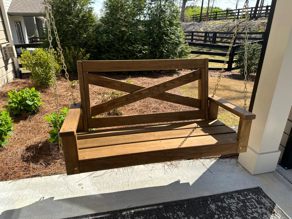 Porchgate Amish Heavy Duty 700 Lb Boardwalk Porch Swing - Customer Photo From Glenn Graves
