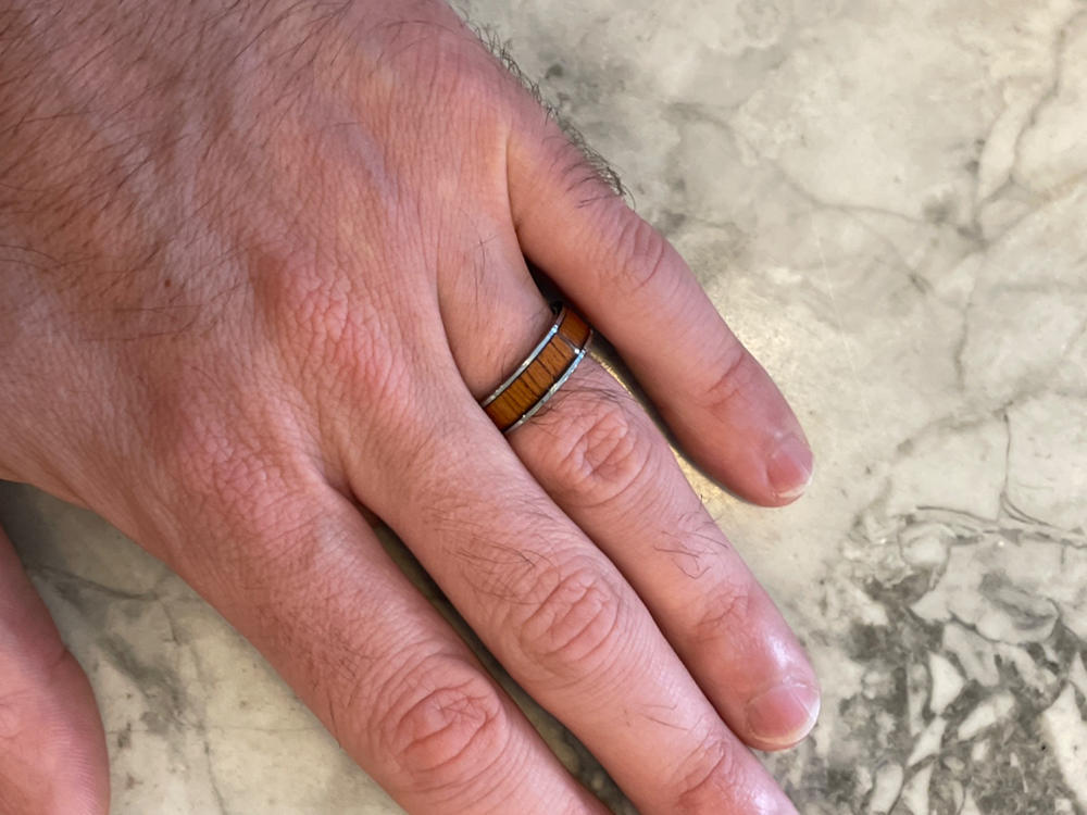 The Tungsten Koa Wood Inlay - Customer Photo From Shannon Corcoran