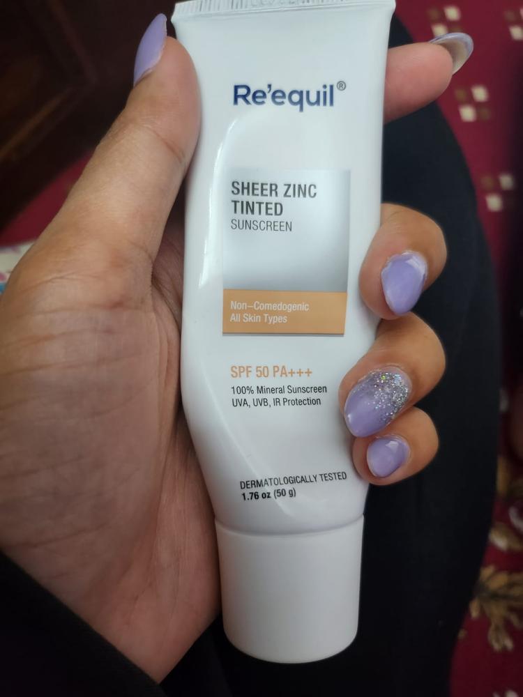 Sheer Zinc Tinted Sunscreen - Customer Photo From simran R.