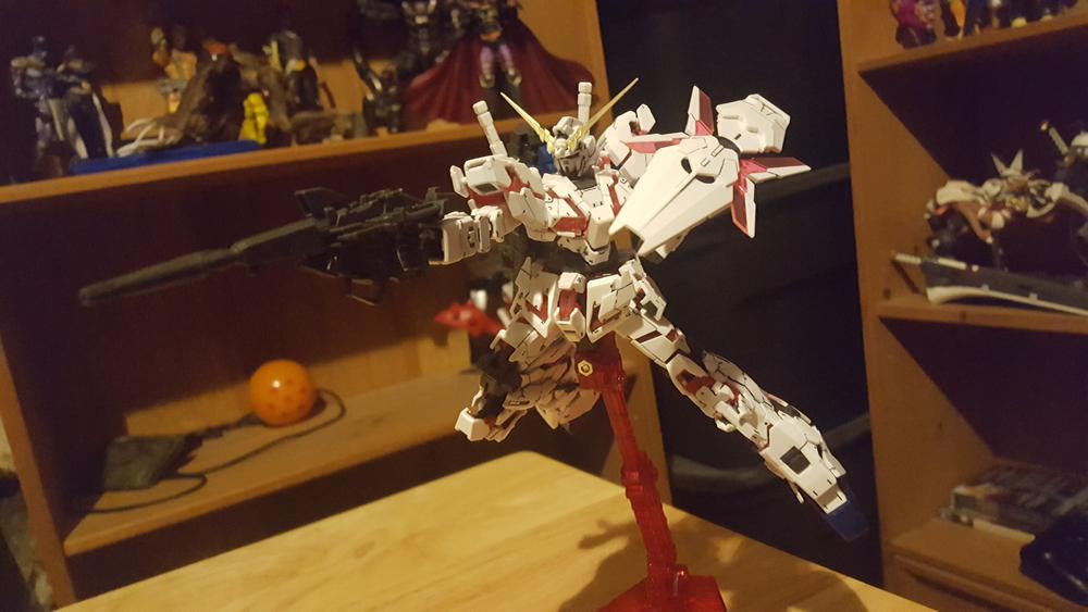 RG Goose on the loose with a homemade action base : r/Gunpla