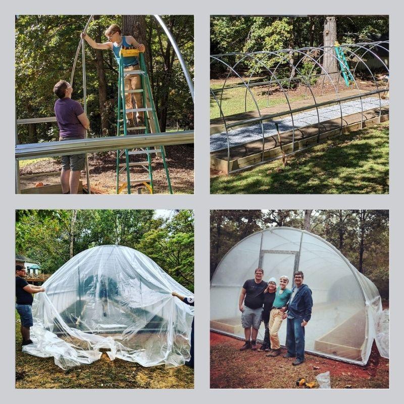 All-Steel Round Hoop House Kit - Customer Photo From Laura M